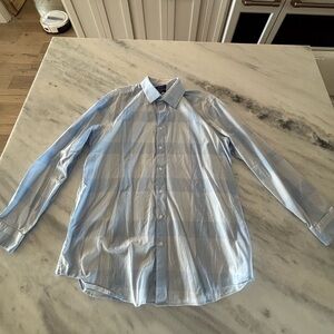 Apt. 9 Light Blue Checkered Dress Shirt